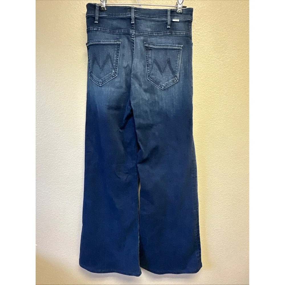 MOTHER The Hustler Roller Sneak Heirloom Wide Leg Jeans 28 Boho Chic - Picture 3 of 8